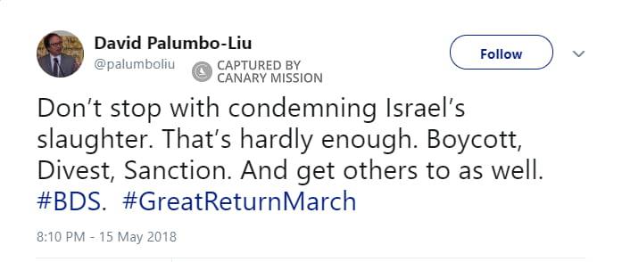 David Palumbo-Liu Twitter May 15 2018