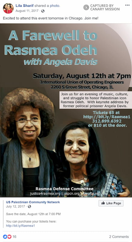 Lila Sharif Facebook Aug 11 2017