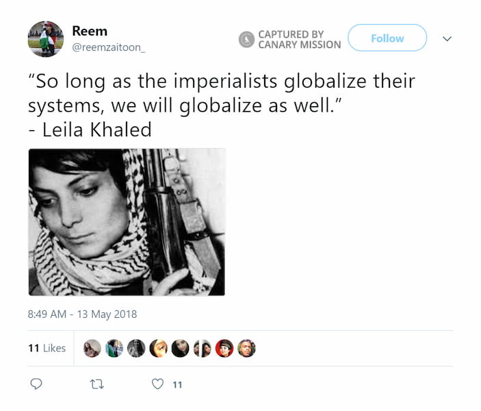 Reem Zaitoon Twitter May 13 2018