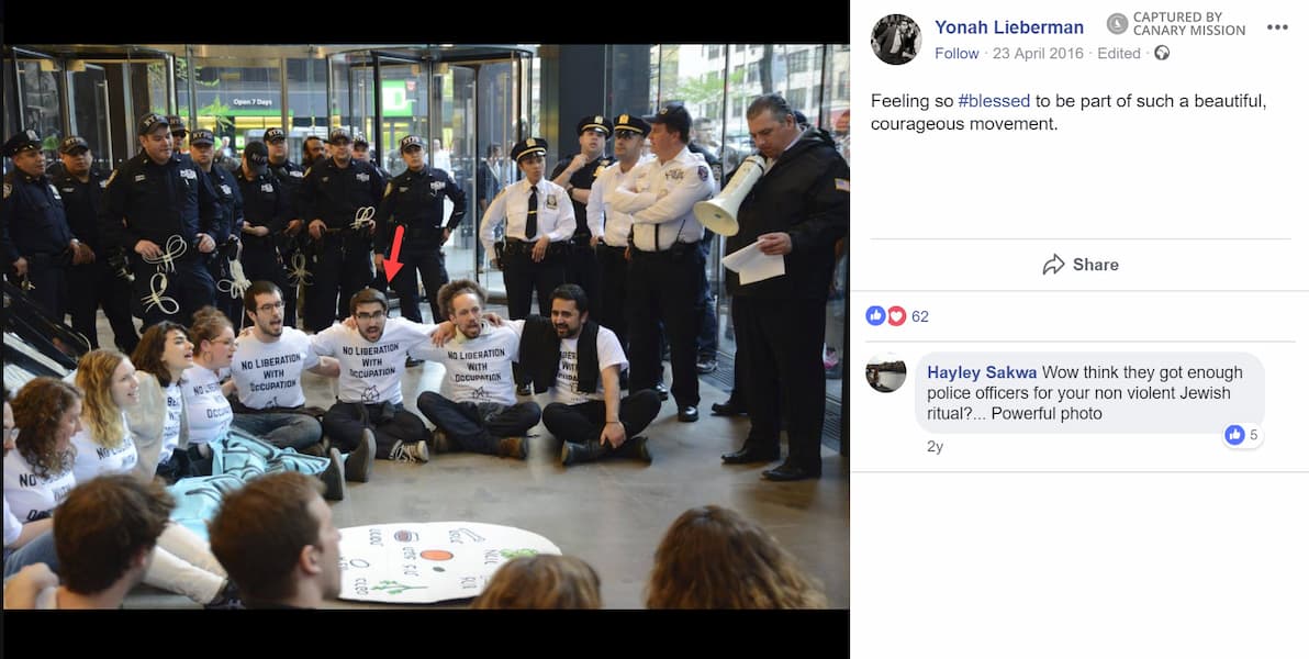 Yonah Lieberman Facebook Apr 23 2016