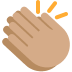 Clapping hands sign (medium skin tone) 👏🏽