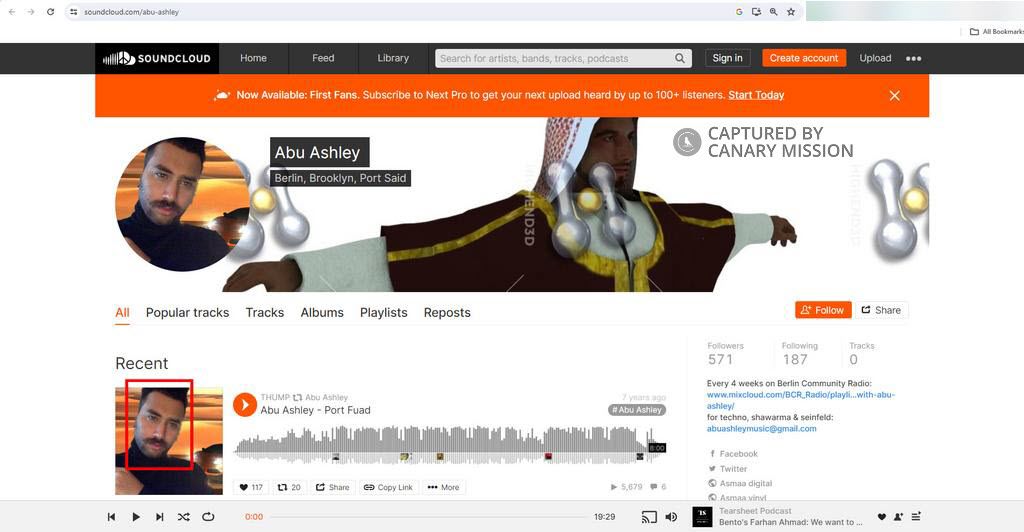 Abu Ashley, Soundcloud