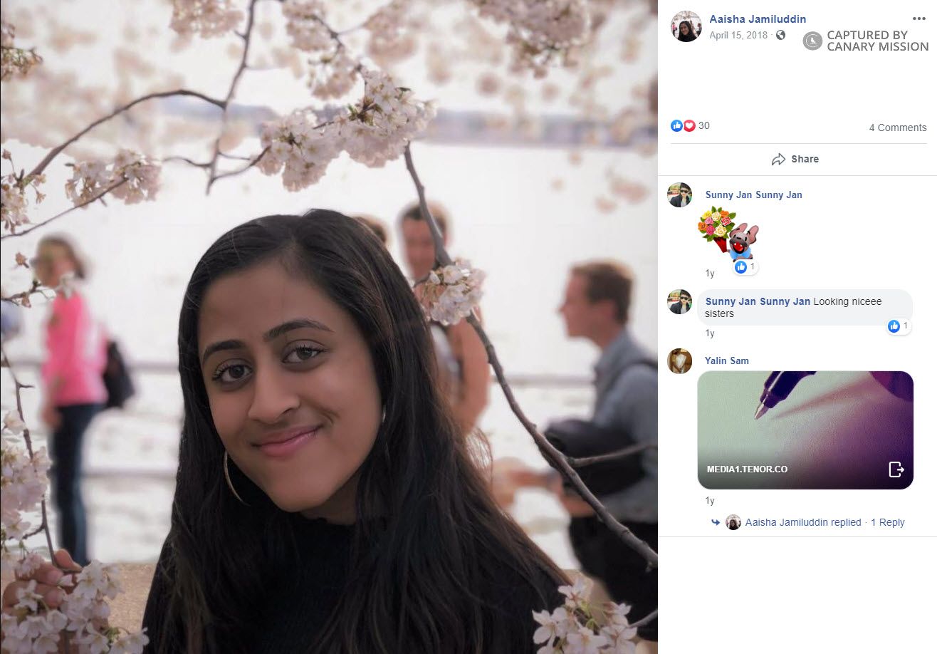 Aaisha Jamiluddin, Facebook - Apr 15, 2018