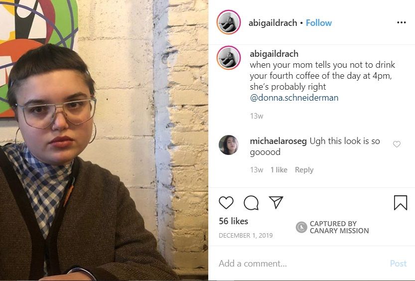 Abigail Drach, Instagram - Dec 1, 2019