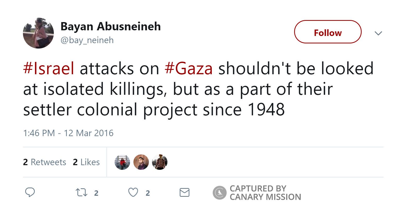 Bayan Abusneineh, Twitter - Mar 12, 2016