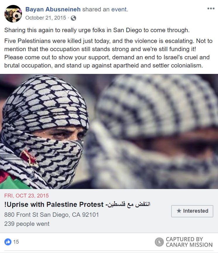 Bayan Abusneineh, Facebook - Oct 21, 2015