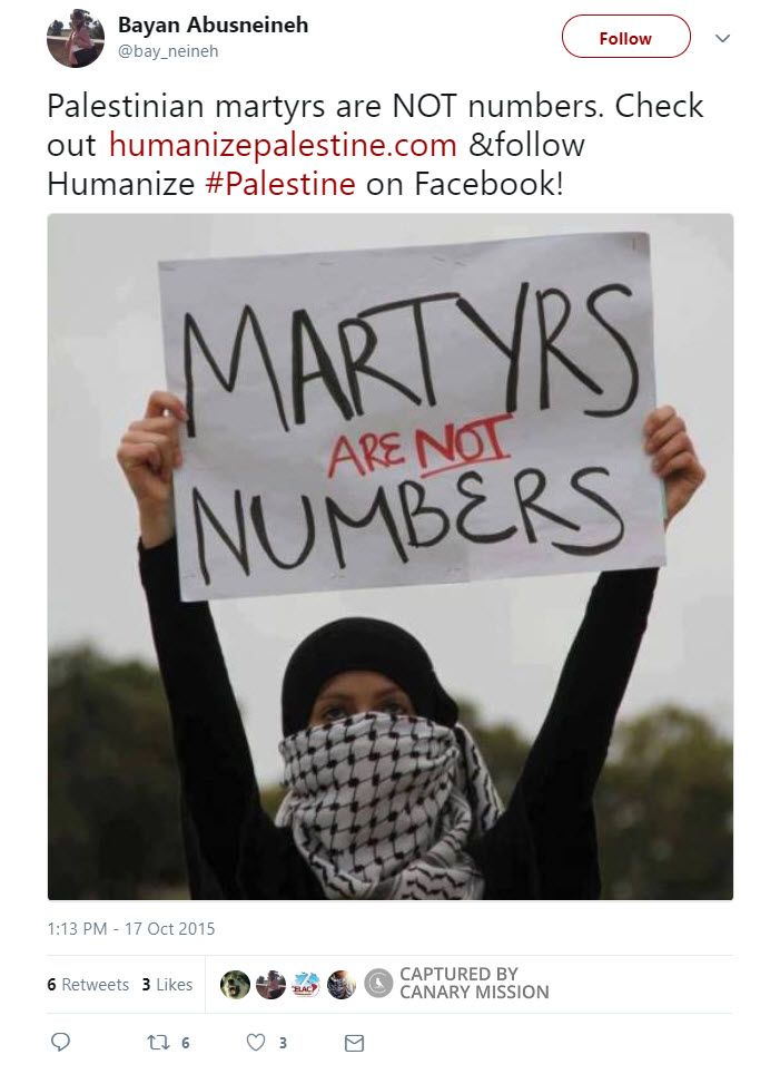 Bayan Abusneineh, Twitter - Oct 17, 2015