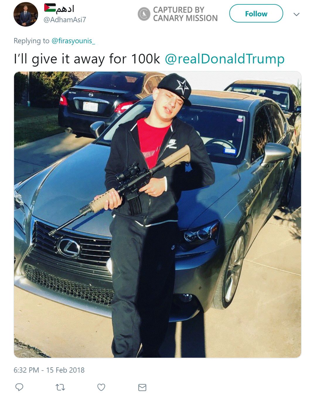Adham Asi, Twitter - Feb 15, 2018