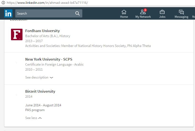 Ahmad Awad, LindedIn - 27 Jan 2017