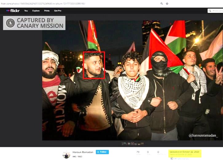 Ahmad Eid’s protest appearances, All Out for Gaza NO US Aid for Genocide