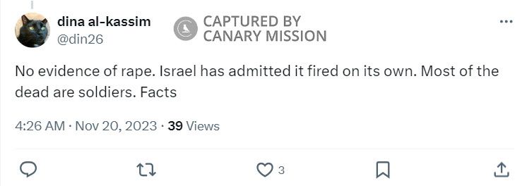 Dina Al-Kassim, Twitter - Nov 20, 2023