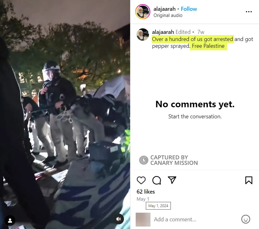 Ala Jaarah, Instagram - May 1, 2024
