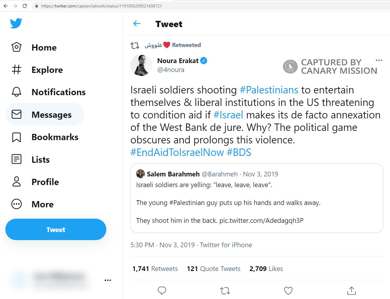 Alia Alaraj, Twitter - Nov 3, 2019