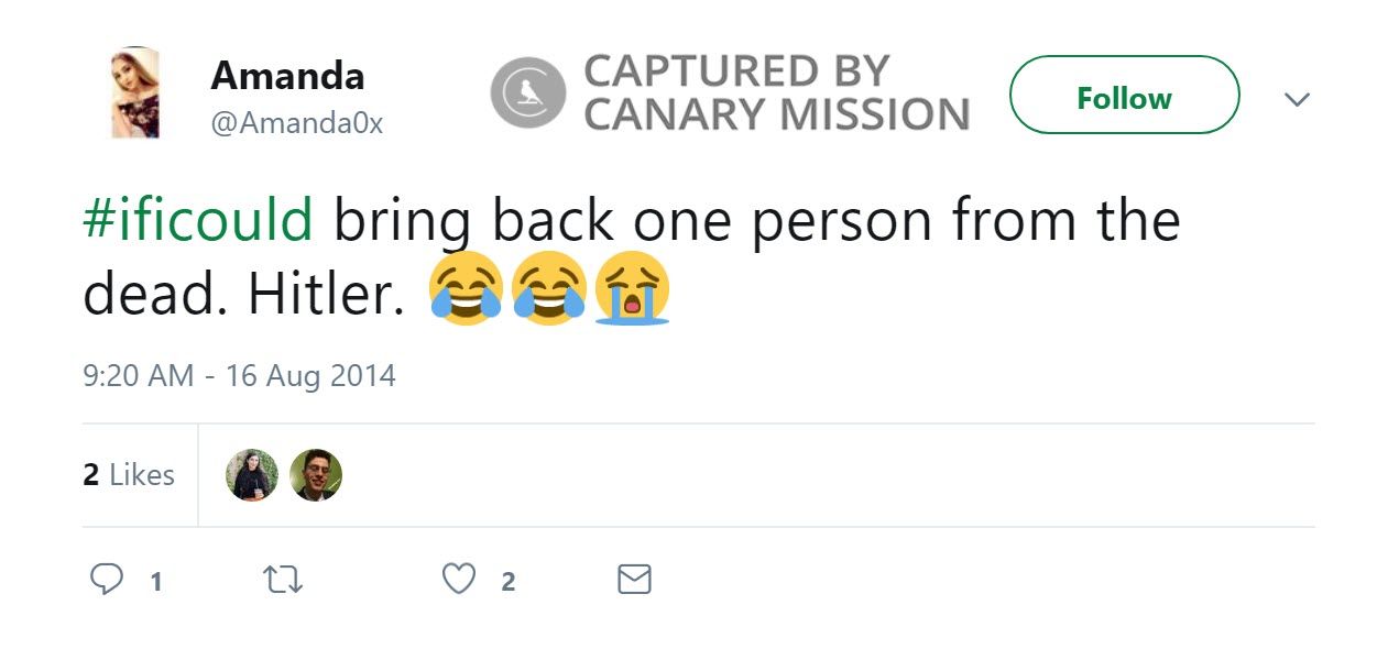 Amanda Asfour, Twitter - Aug 16, 2014