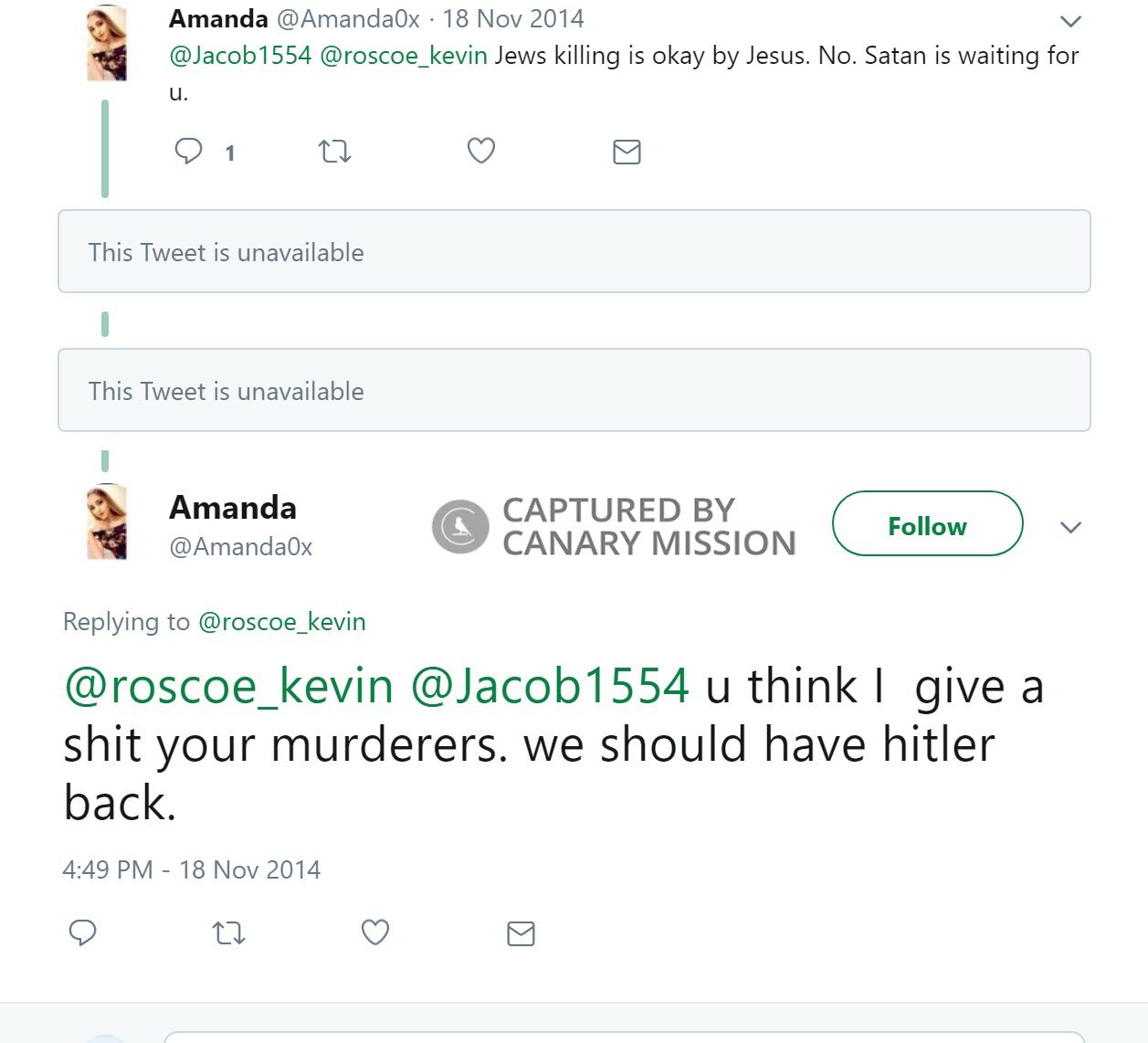 Amanda Asfour, Twitter - Nov 18, 2014