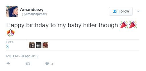 Amanda Jamal, Twitter - Apr 20, 2013