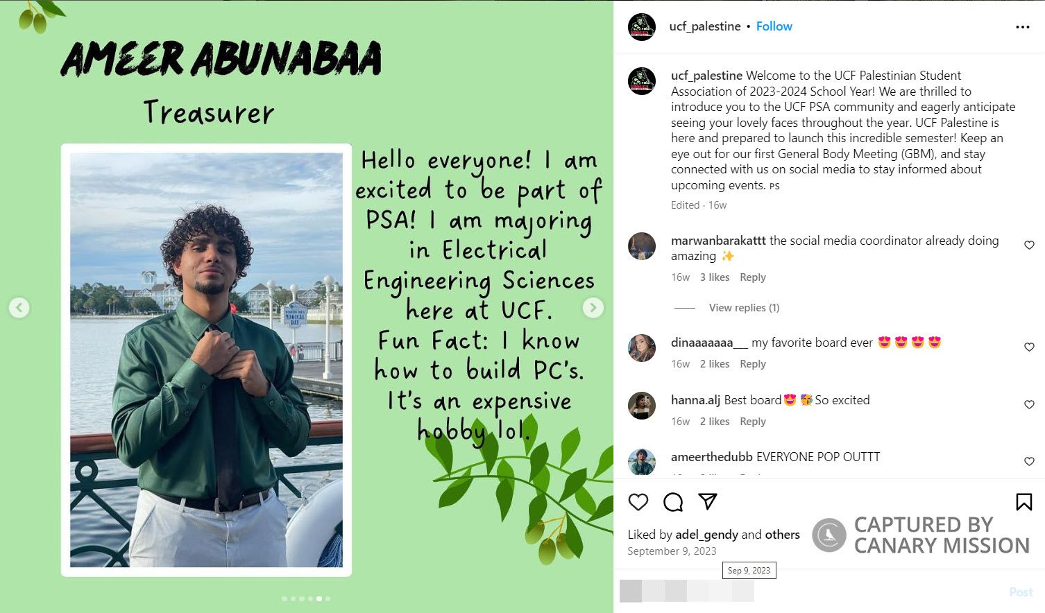 Ameer Abunabaa, Instagram - Sep 9, 2023