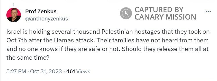 Anthony Zenkus, Twitter - Oct 31, 2023