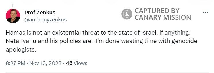 Anthony Zenkus, Twitter - Nov 13, 2023