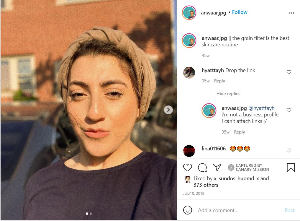 Anwaar Saadeh, Instagram - Jul 8, 2019