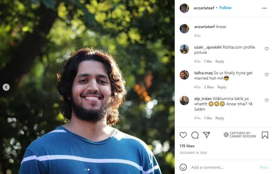 Anzar Lateef, Instagram - Dec 16, 2020