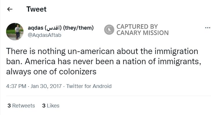 Aqdas Aftab, Twitter - Jan 30, 2017