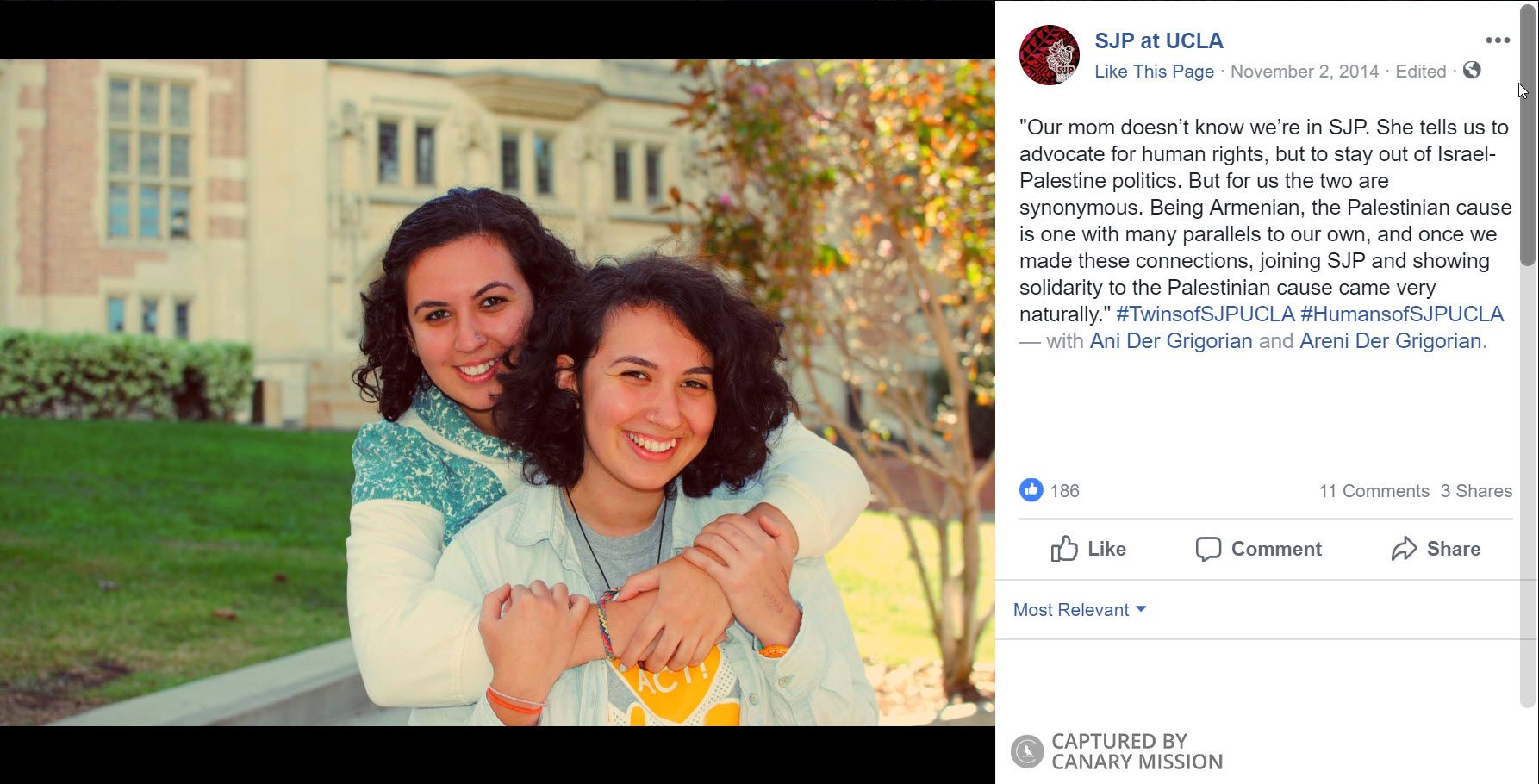 Areni Der Grigorian, Facebook - Nov 2, 2014