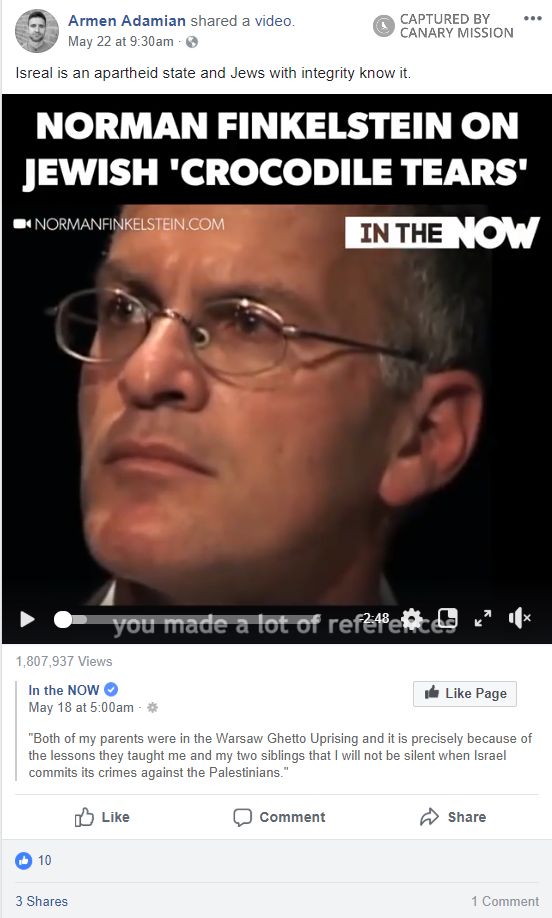 Armen Adamian, Facebook - May 22, 2018