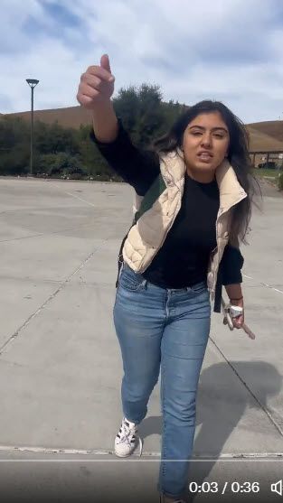 Arzo Mohammad, Las Positas College, Verbally Assaulting a pro-Israel Student