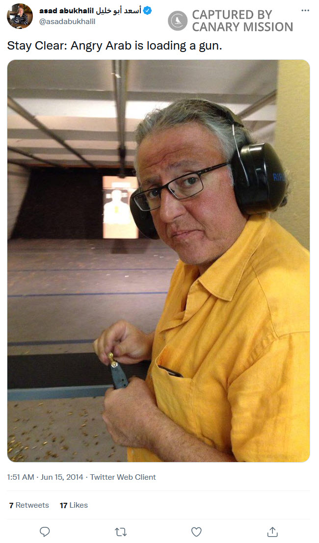As'ad Abukhalil, Twitter - Jun 15, 2001