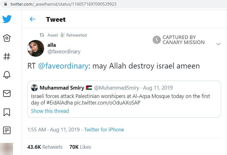 Aseel Hamid, Twitter - Aug 11, 2019