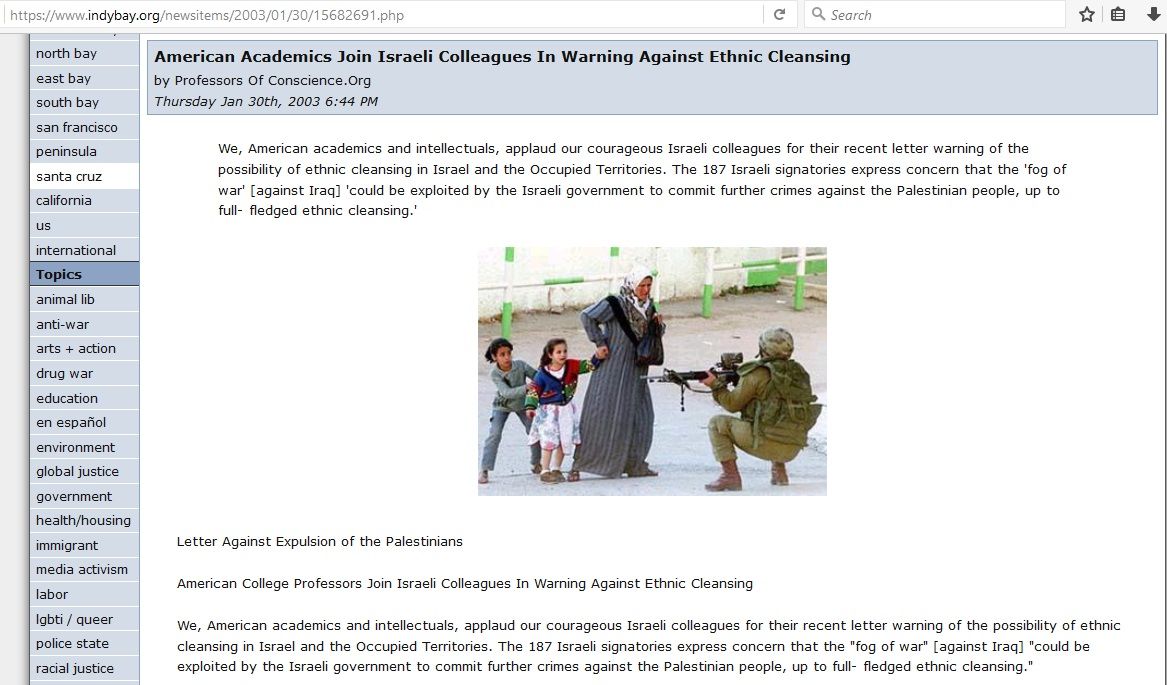 Avery Gordon, indybay.org - 30 Jan 2003