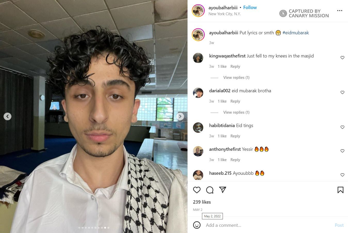 Ayoub Alharbi, Instagram - May 2, 2022