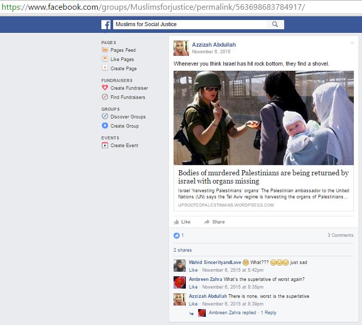 Azzizah Abdullah, Facebook - 6 Nov 2015