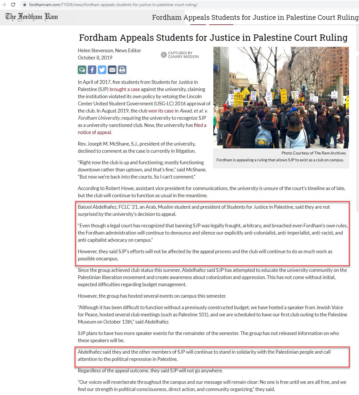 Batool Abdelhafez, fordhamram.com - Oct 8, 2019