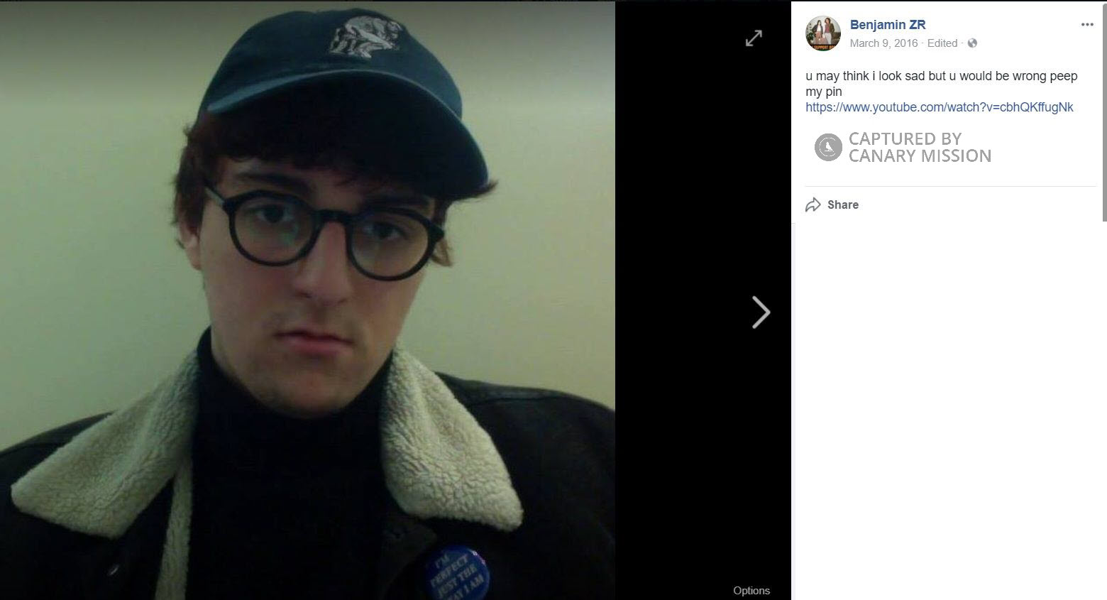 Benjamin Zinevich, Facebook - Mar 9, 2016