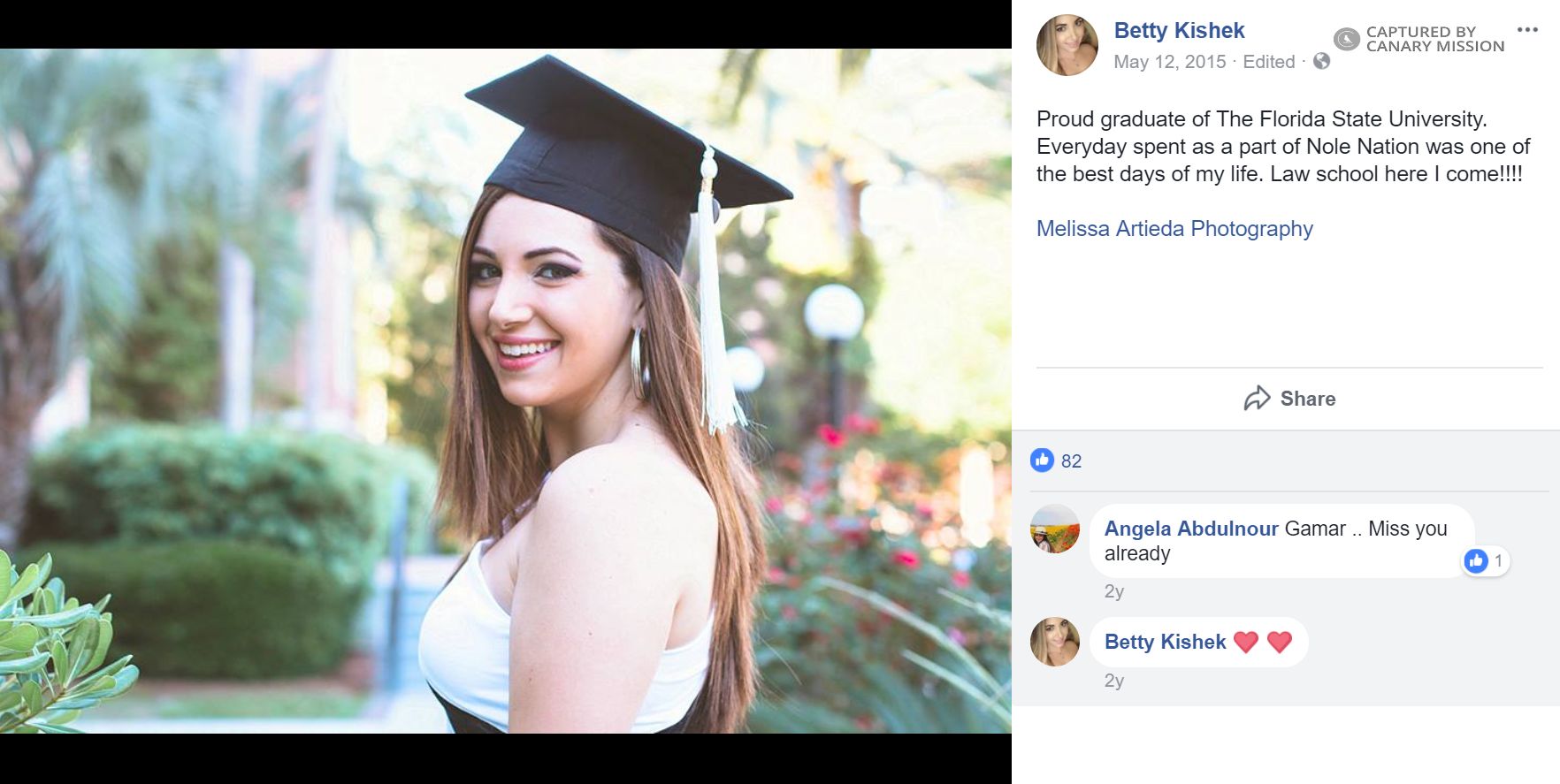 Betty Kishek, Facebook - May 12, 2015