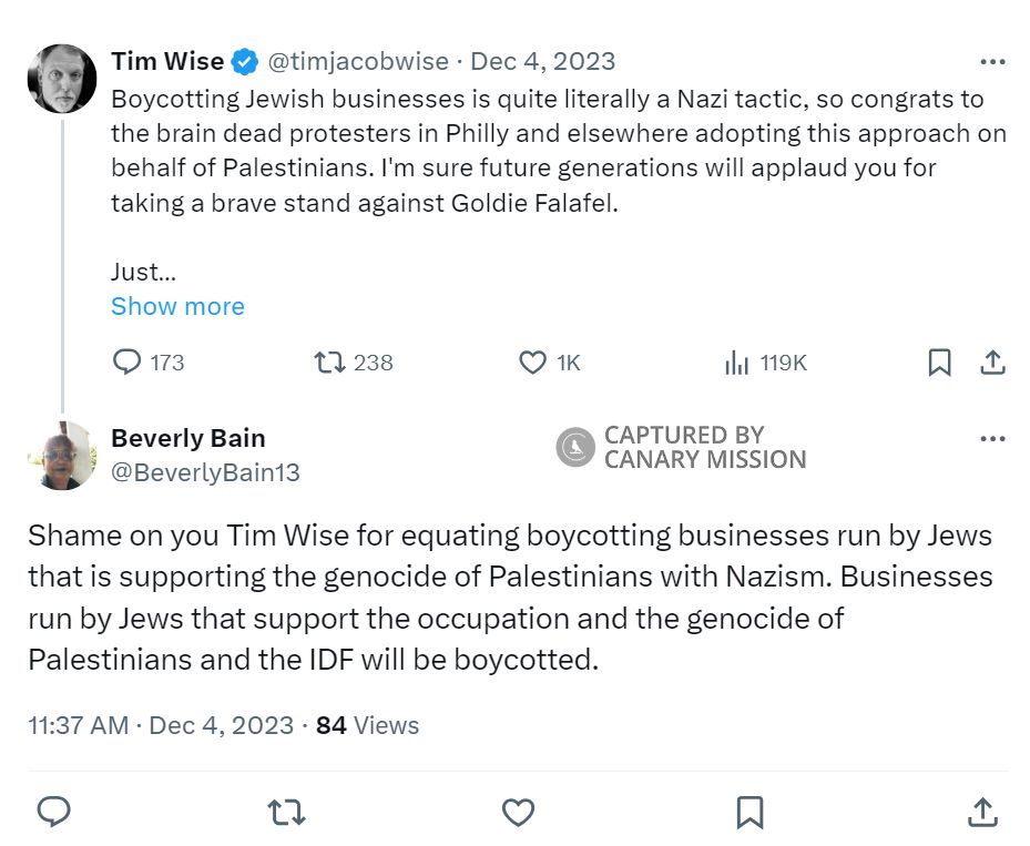 Beverly Bain, Twitter - Dec 4, 2023