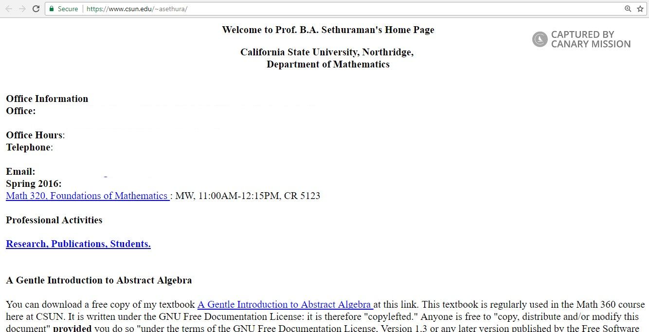 Bharath Sethuraman, csun.edu - Jan 15, 2018