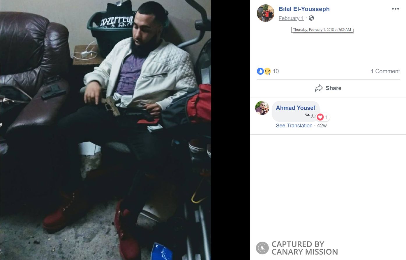 Bilal El-Yousseph, Facebook - Feb 1, 2018