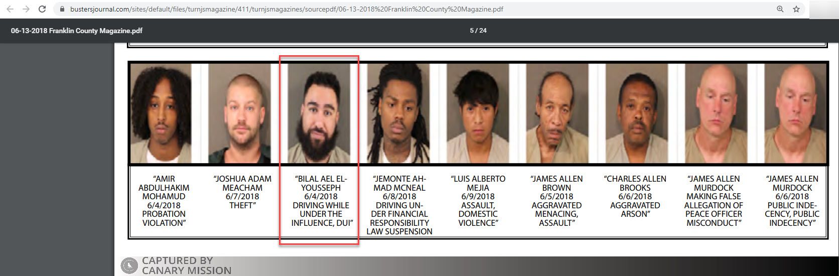 Bilal El-Yousseph, bustersjournal.com - Jun 13, 2018