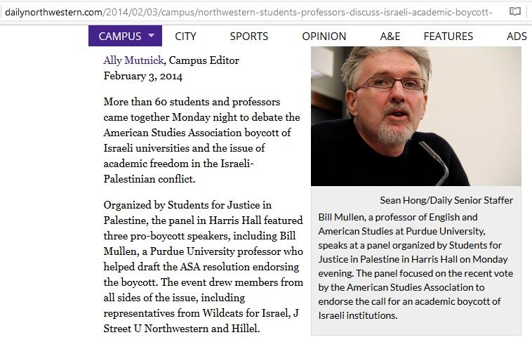 Bill Mullen, dailynorthwestern.com - 03 Feb 2014