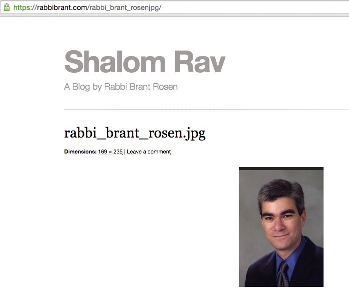 Brant Rosen, rabbibrant.com - 25 May 2016