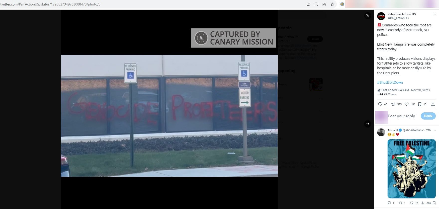 Bridget Shergalis, Twitter - Nov 20, 2023