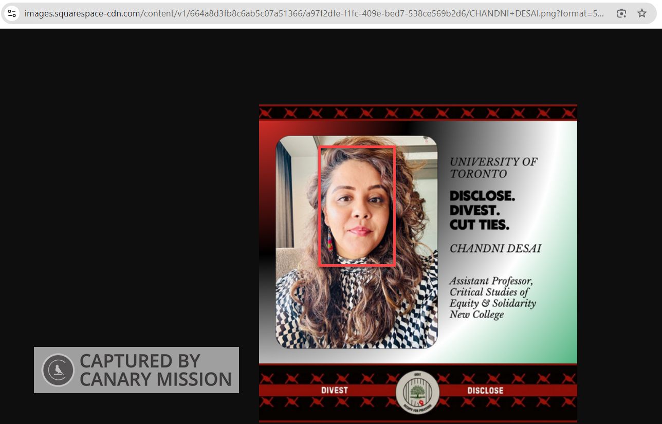 Chandni Desai Supports Pro-Hamas Encampment at UofT