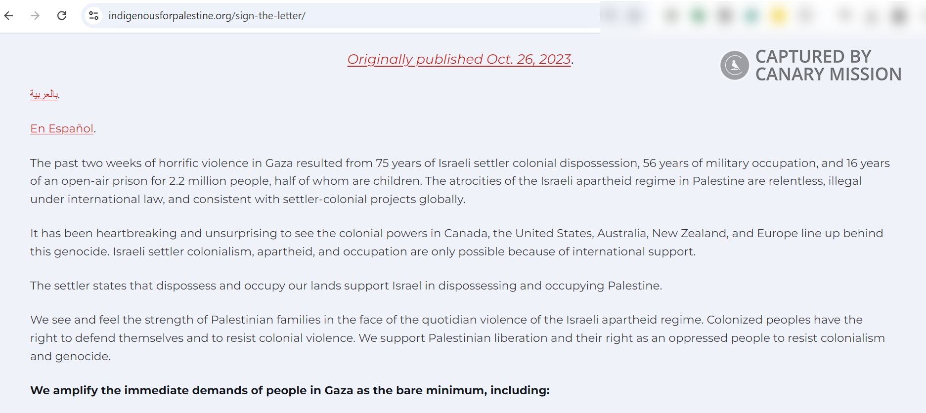 Charitie Ropati, indigenousforpalestine.org - Oct 25, 2023