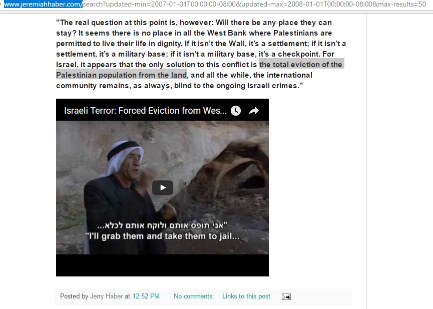 Charles Manekin, jeremiahaber.com - 18 Dec 2007