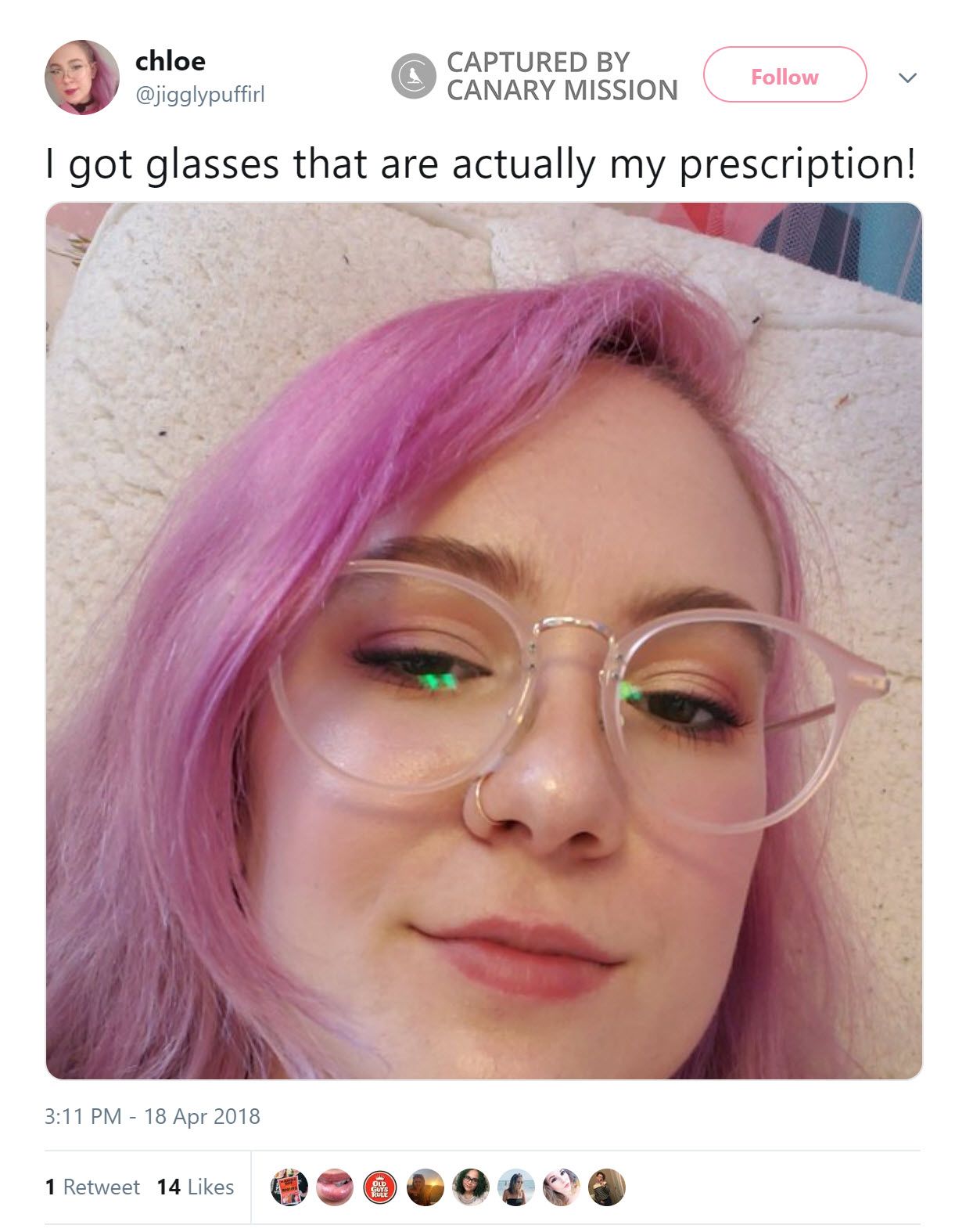 Chloe Danyo, Twitter - Apr 18, 2018