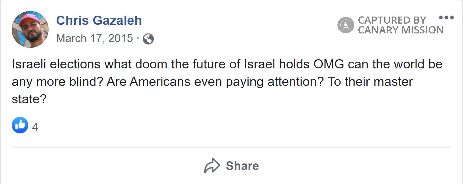 Chris Gazaleh, Facebook - Mar 17, 2015