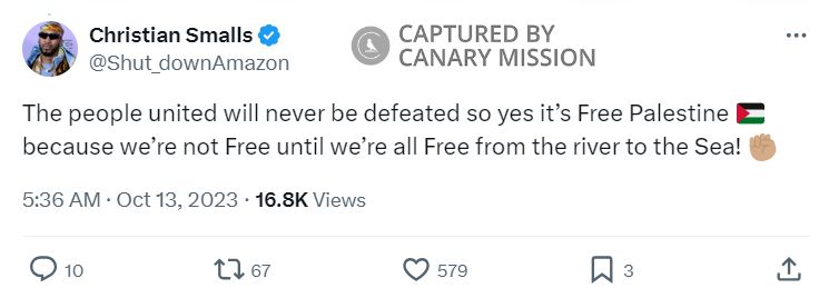 Chris Smalls, Twitter - Oct 13, 2023